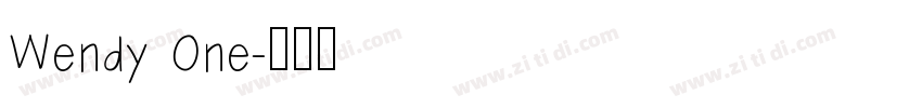 Wendy One字体转换